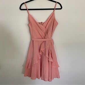 Francesca’s Pale Pink Ruffle Mini Dress